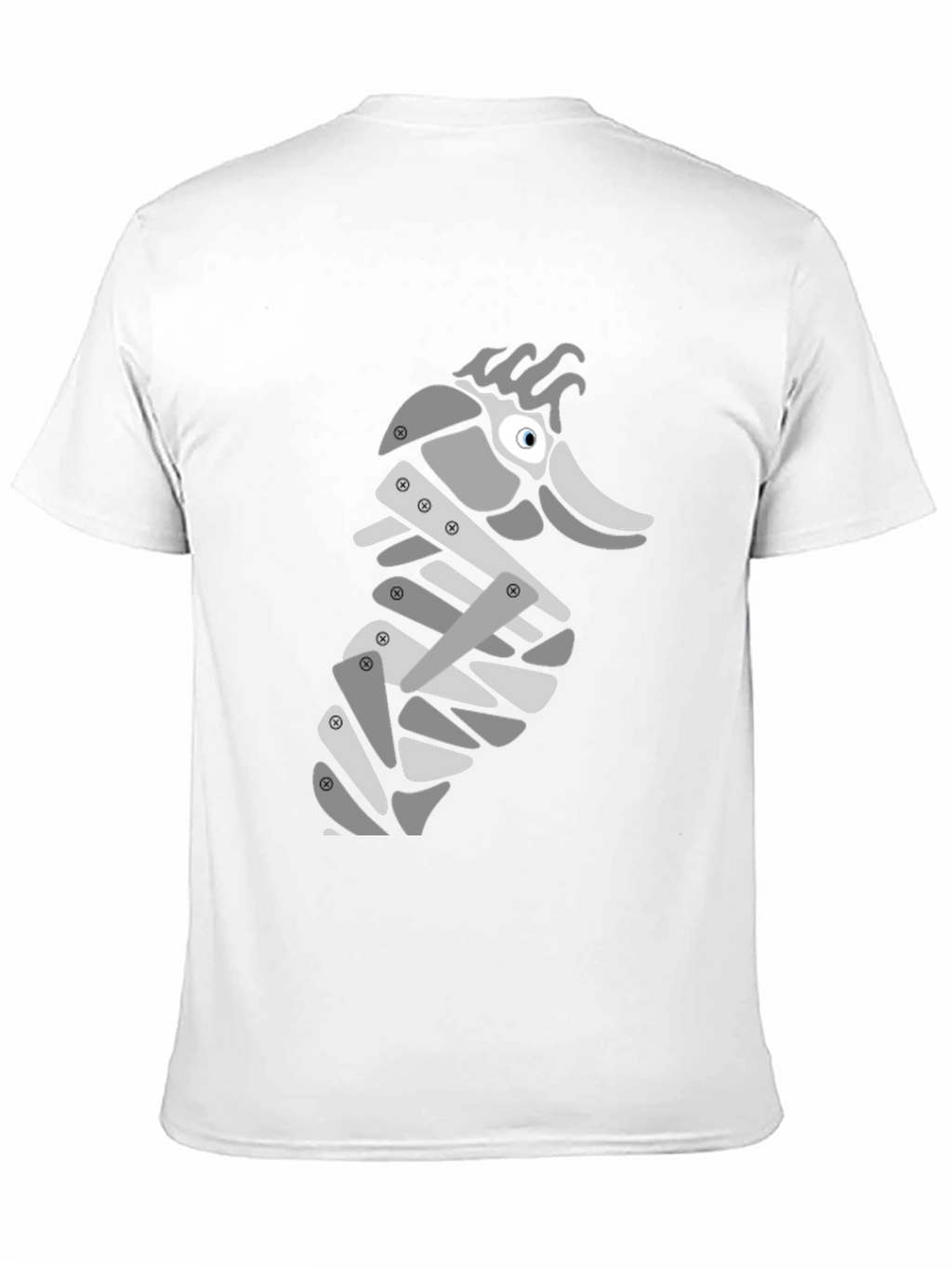 Modern Seahorse Graphic Tee - Black