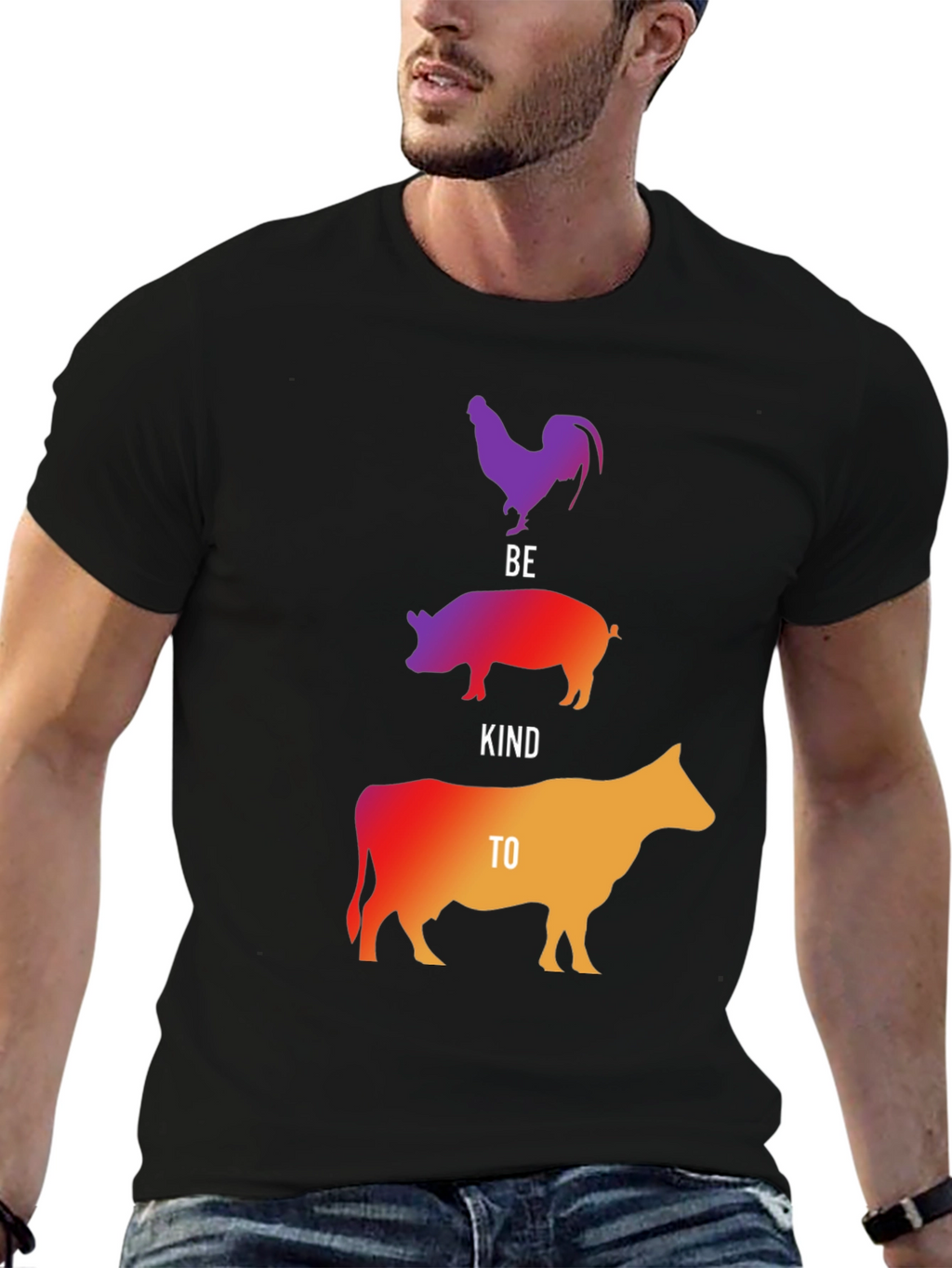Be Kind to Animals Graphic Tee - Vegan T-Shirt