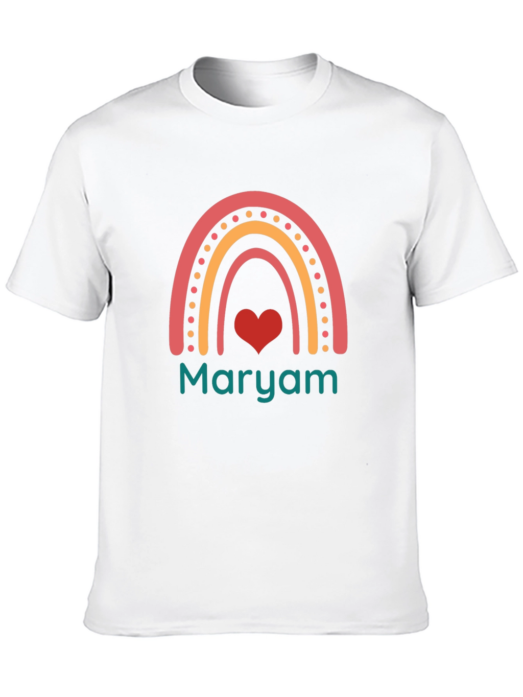 Personalized Rainbow Heart Name T-Shirt