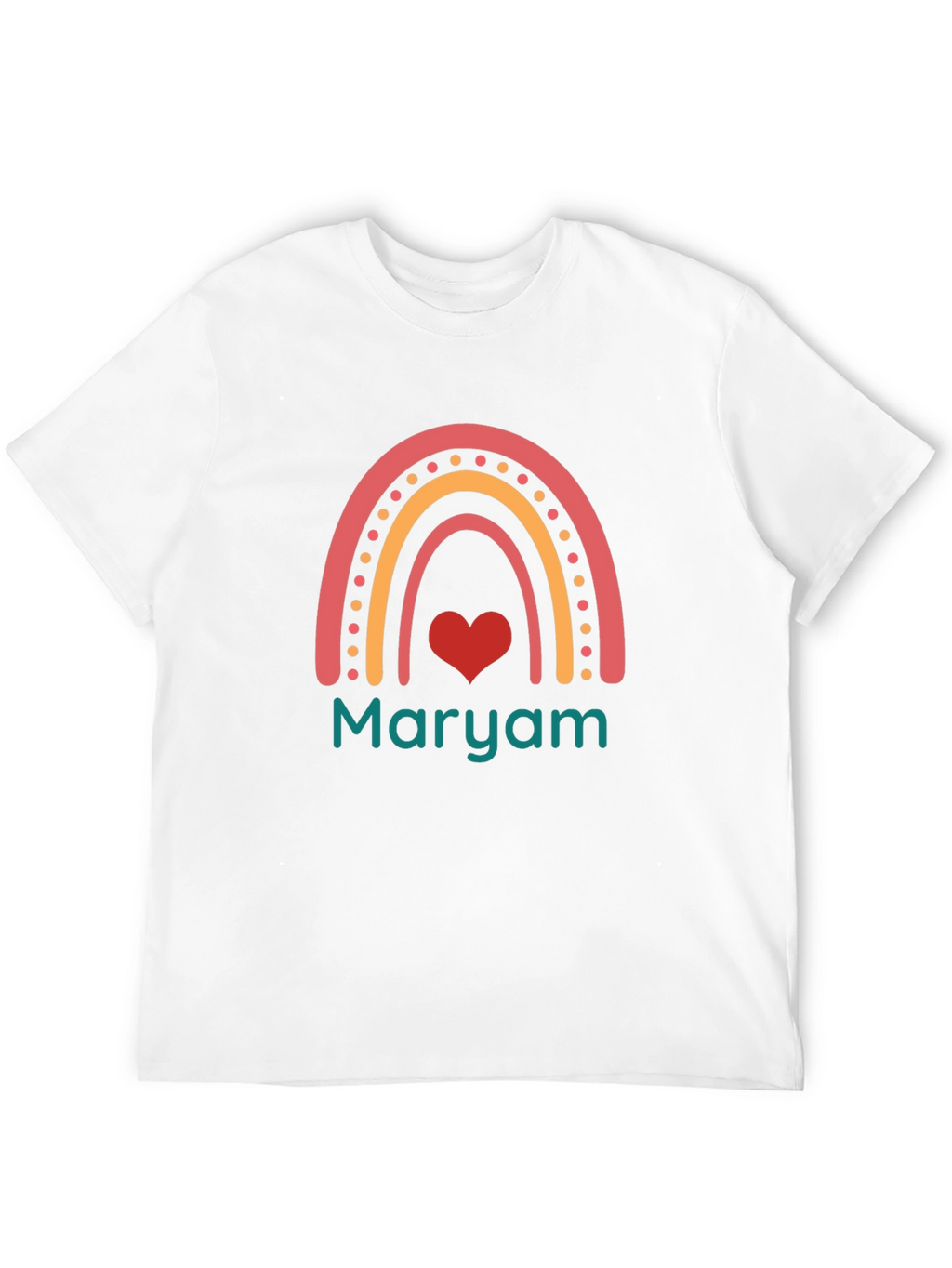Personalized Rainbow Heart Name T-Shirt
