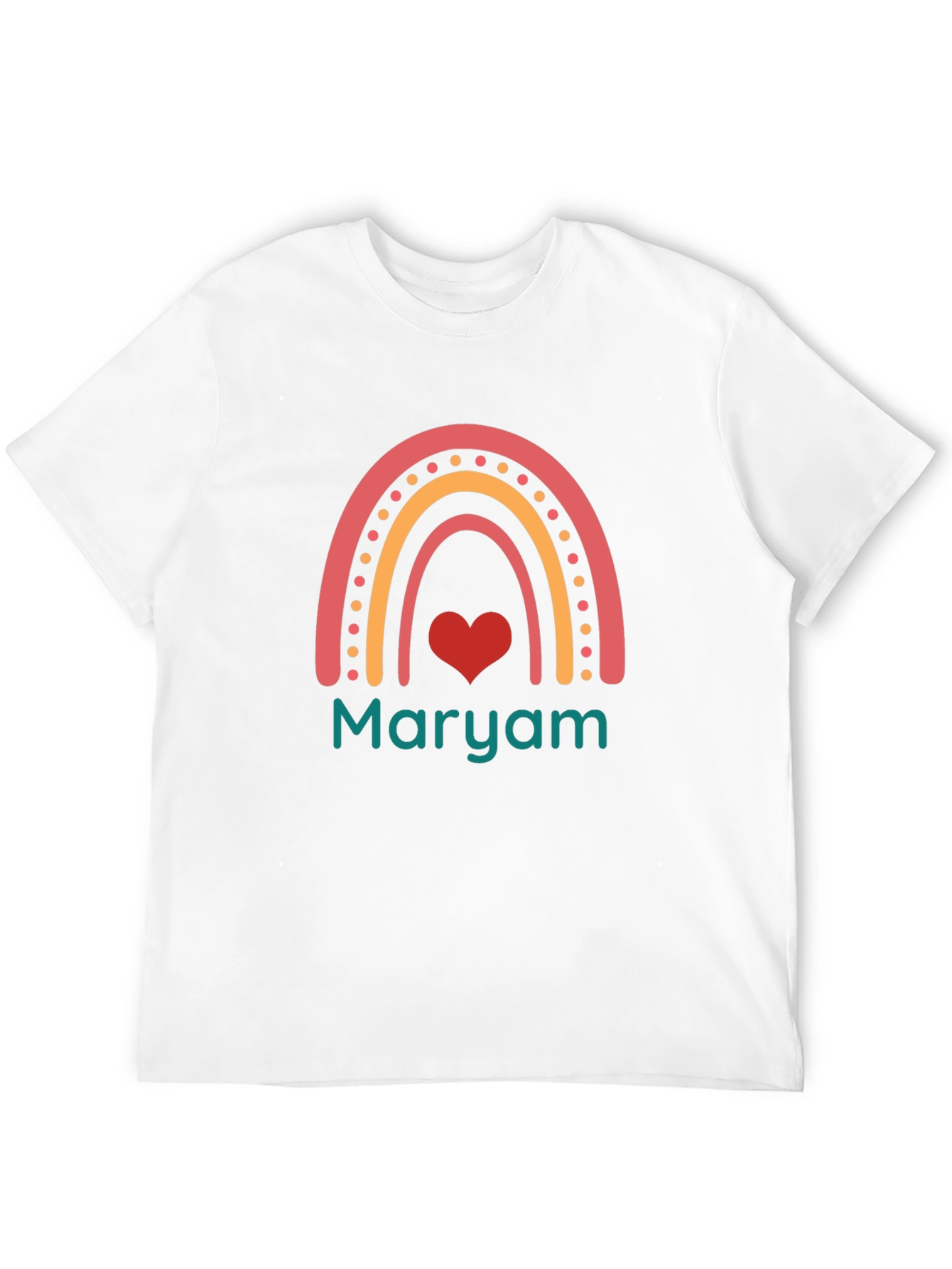 Personalized Rainbow Heart Name T-Shirt