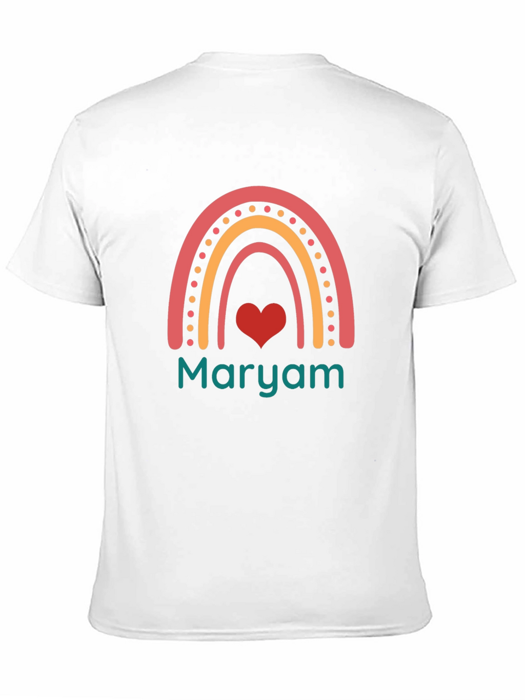 Personalized Rainbow Heart Name T-Shirt