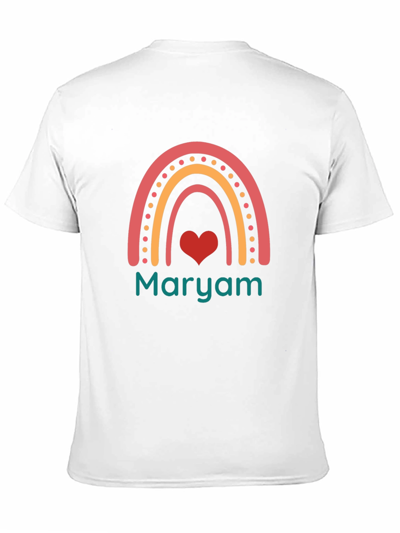 Personalized Rainbow Heart Name T-Shirt