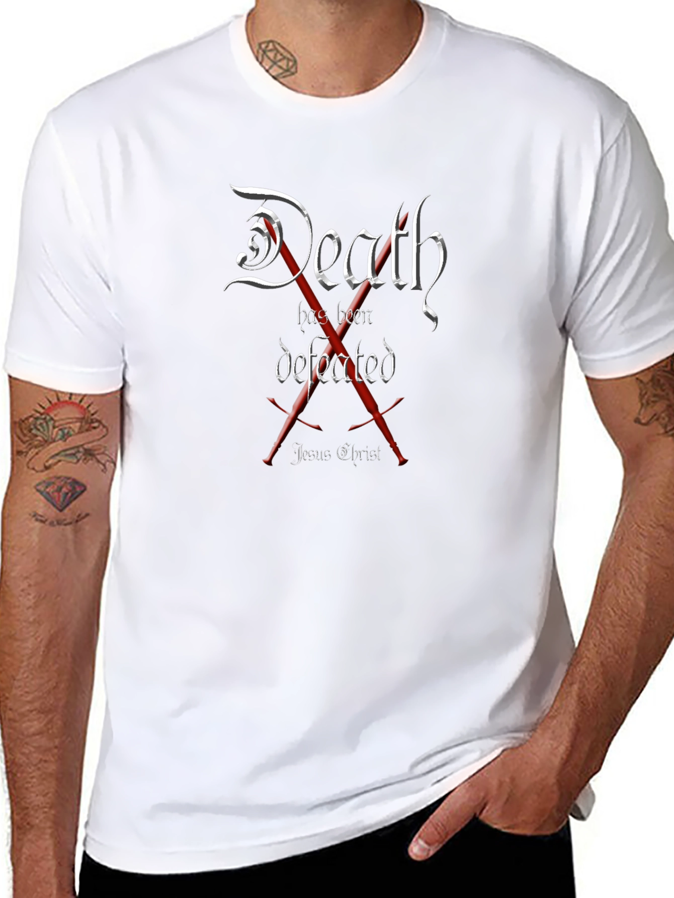 Death Defeated Graphic Tee - Jesus Christ