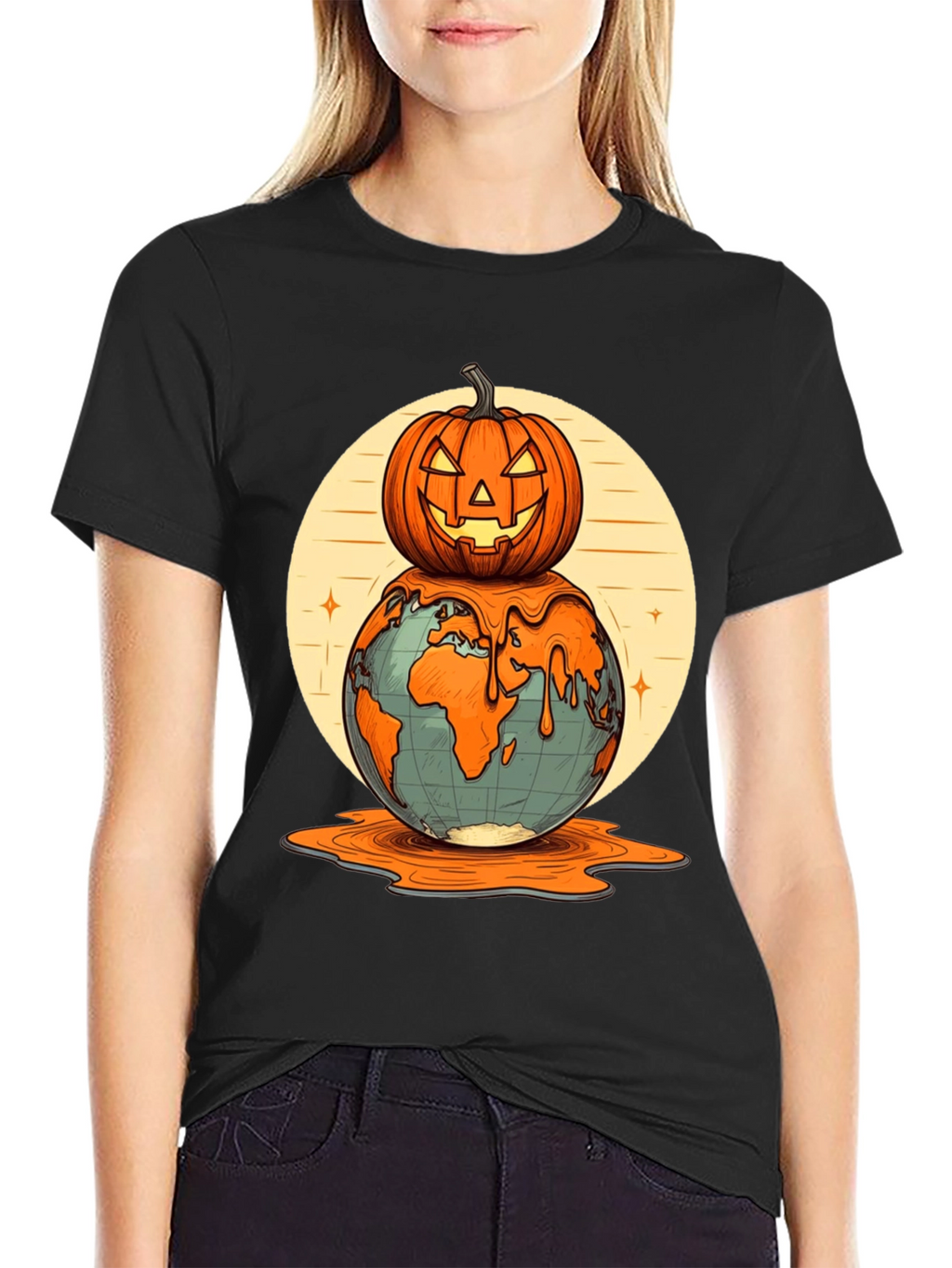 Melting Earth Pumpkin T-Shirt