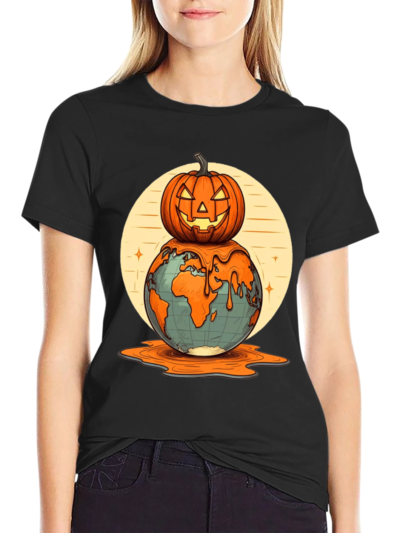 Melting Earth Pumpkin T-Shirt