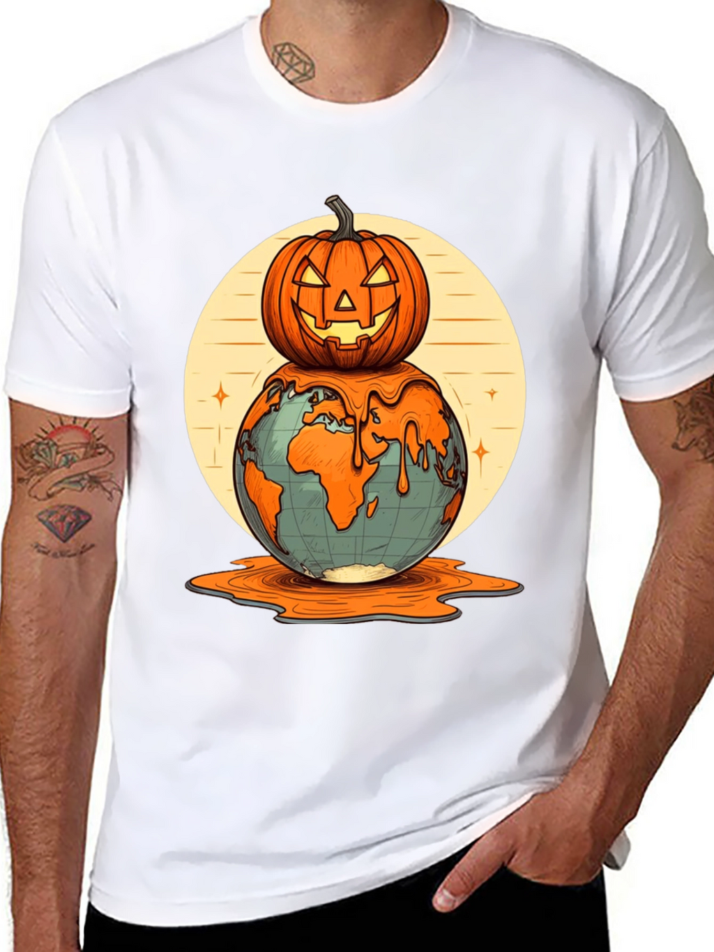 Melting Earth Pumpkin T-Shirt
