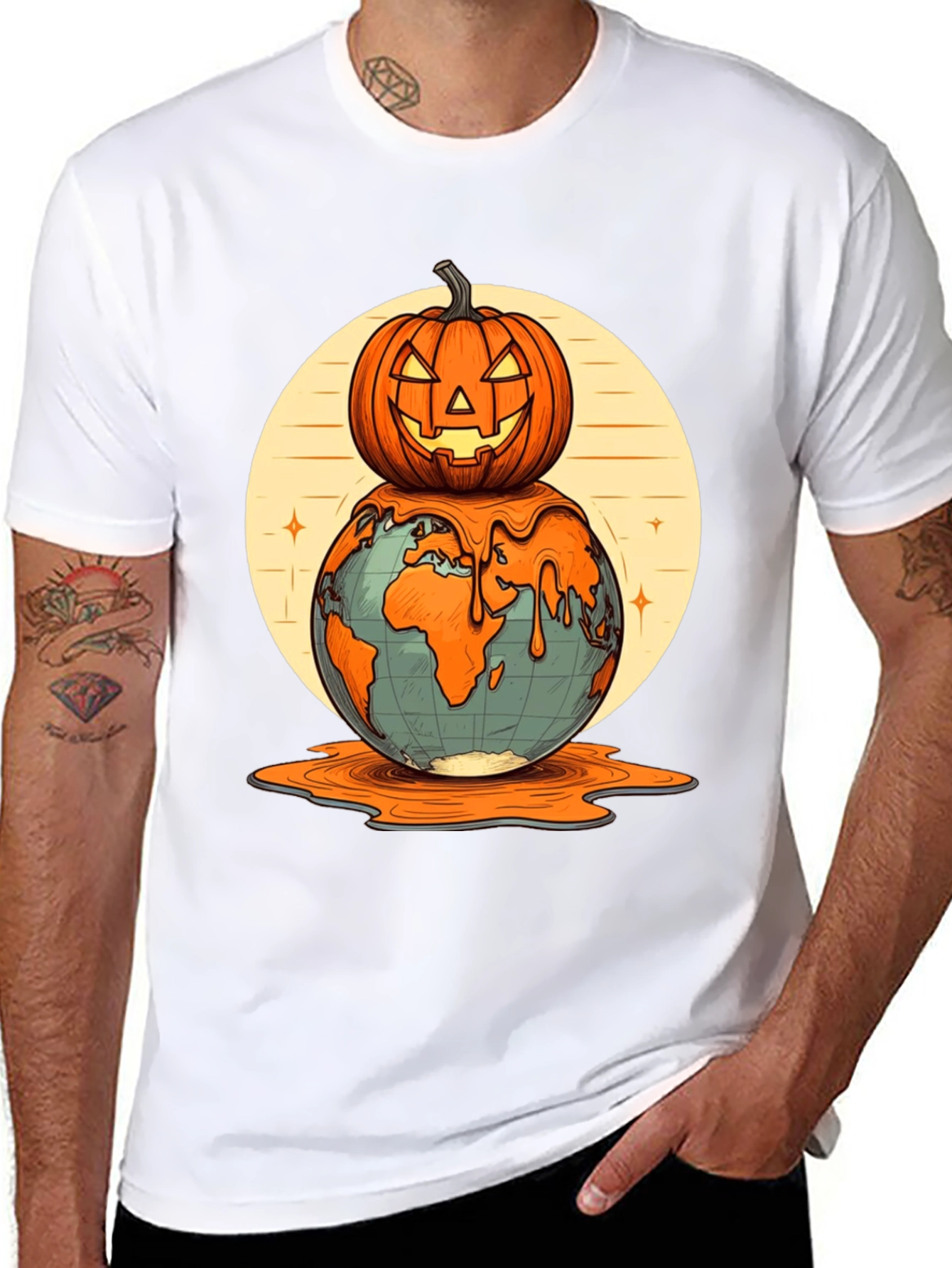 Melting Earth Pumpkin T-Shirt
