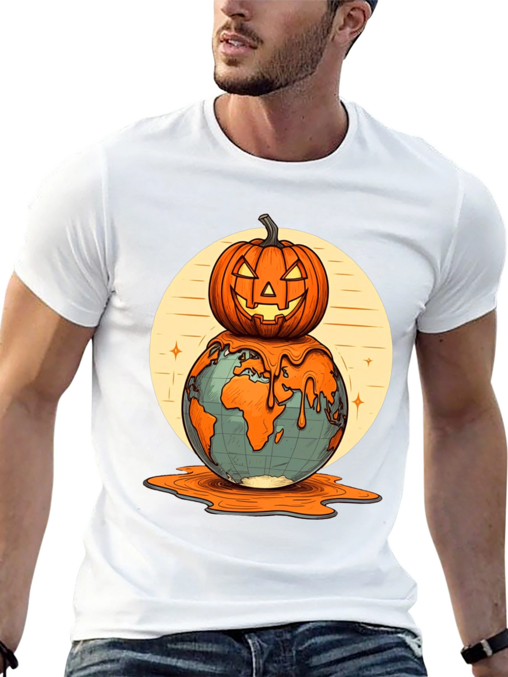 Melting Earth Pumpkin T-Shirt