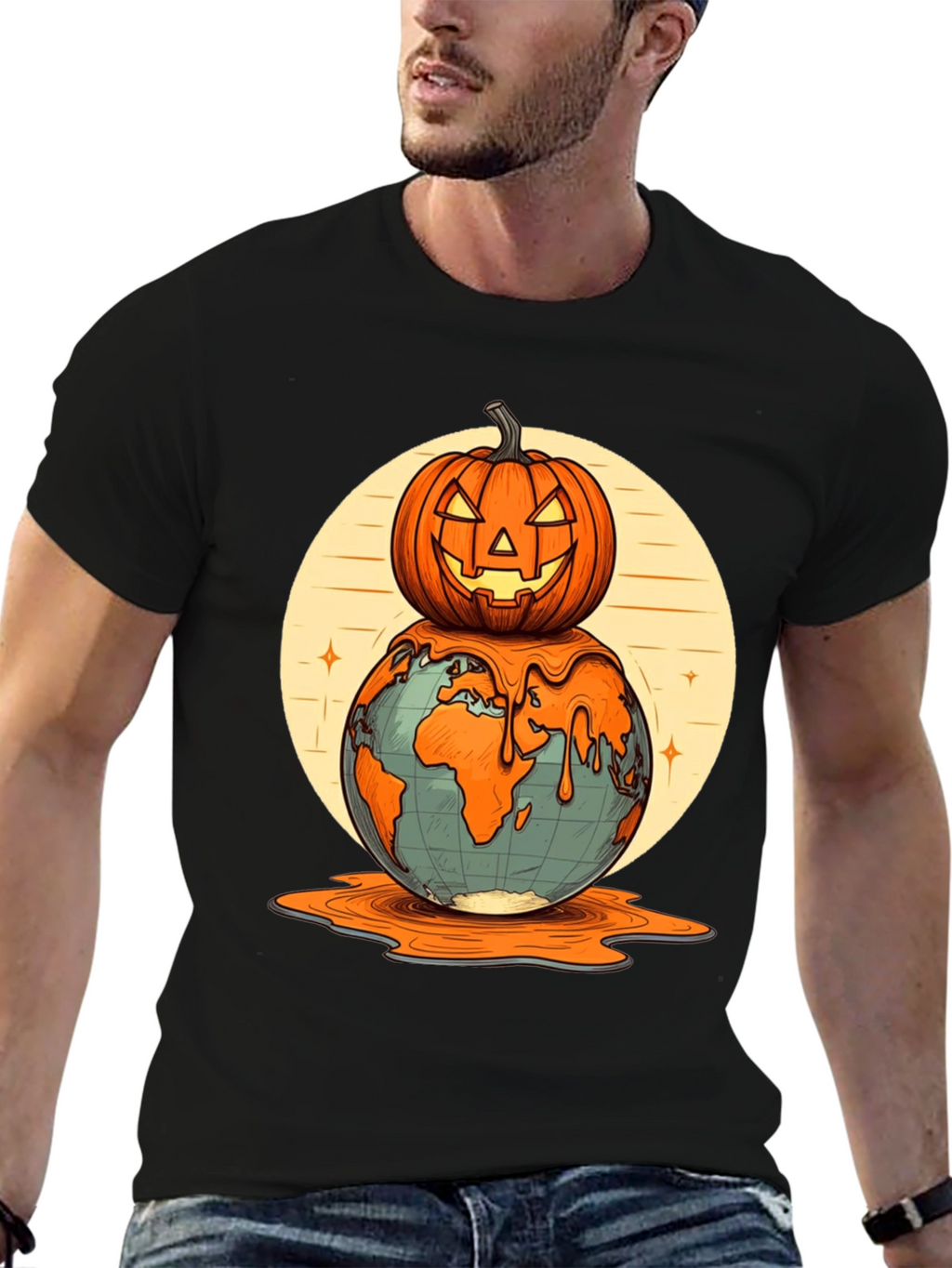 Melting Earth Pumpkin T-Shirt