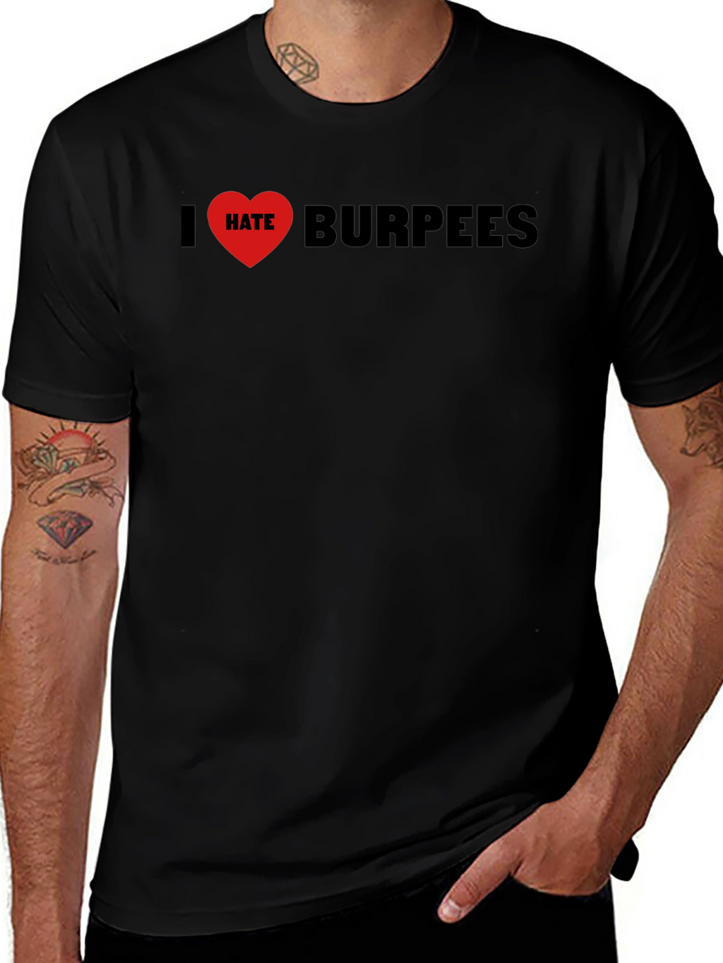 I Hate Burpees T-Shirt - Workout Anti-Motivation Tee