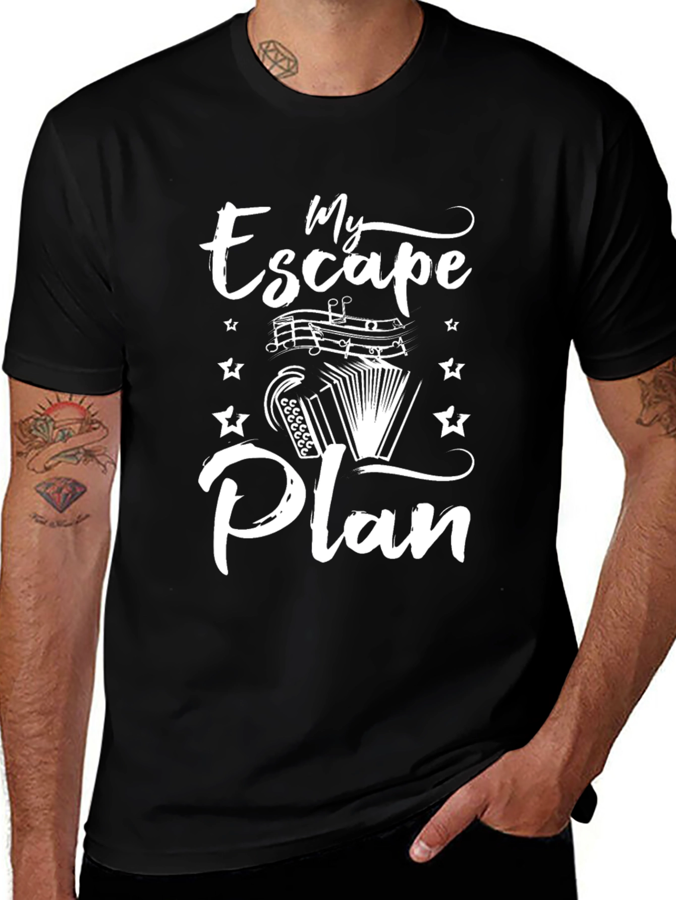My Escape Plan T-Shirt Accordion Music Tee