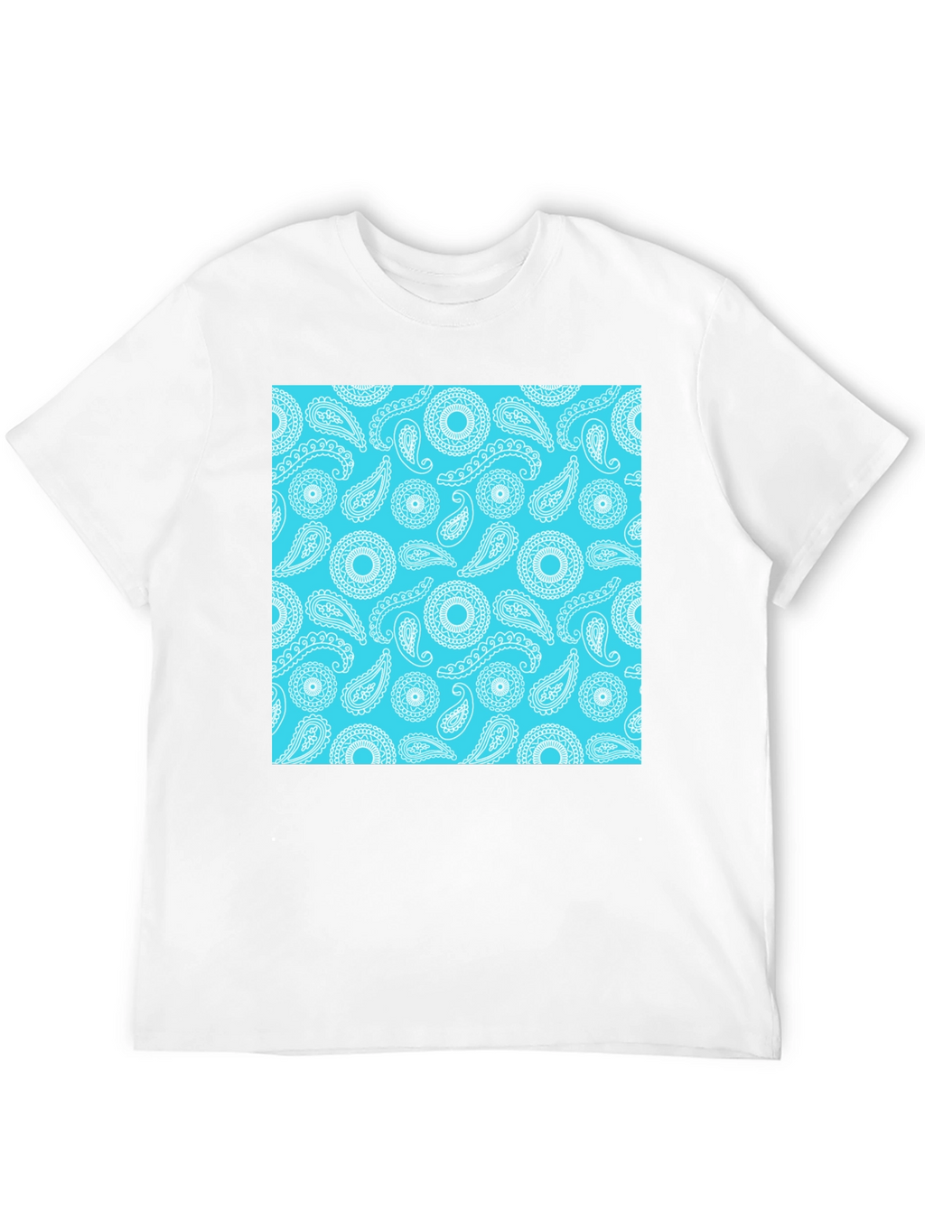 Paisley Pattern Tee - Stylish Black T-Shirt