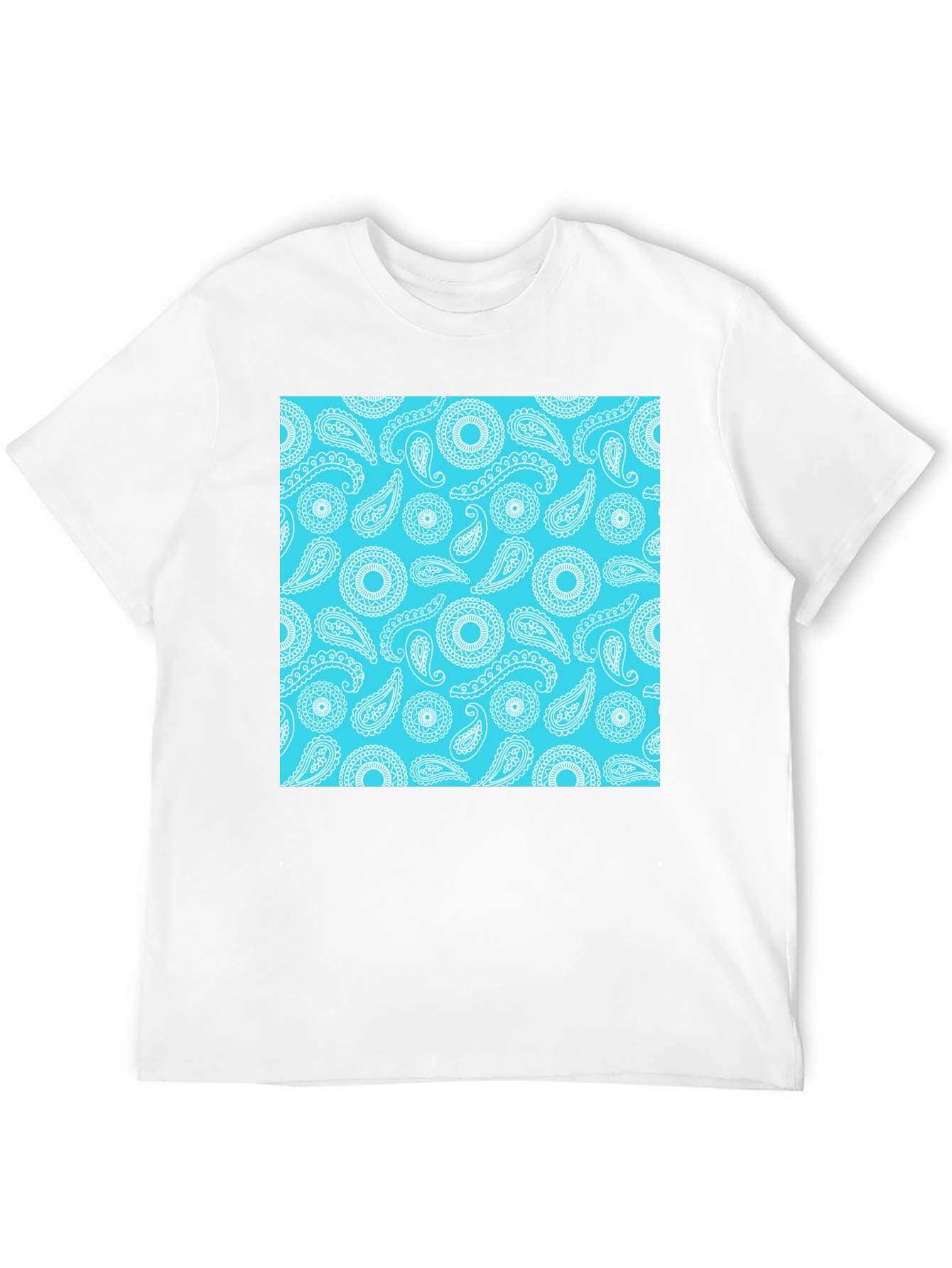 Paisley Pattern Tee - Stylish Black T-Shirt