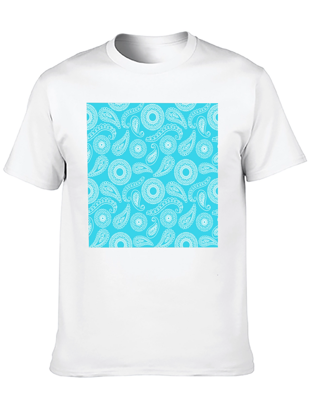 Paisley Pattern Tee - Stylish Black T-Shirt