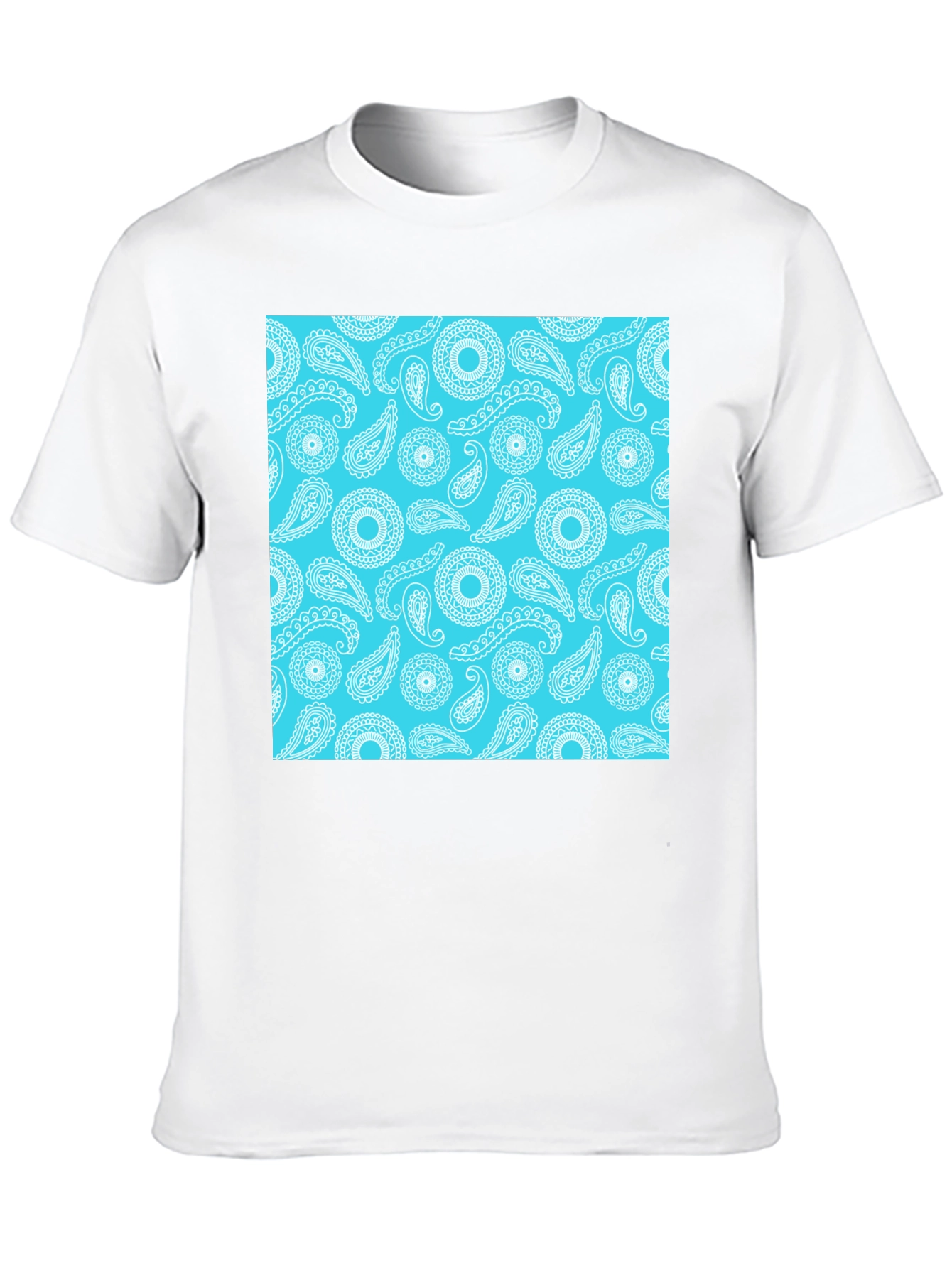 Paisley Pattern Tee - Stylish Black T-Shirt