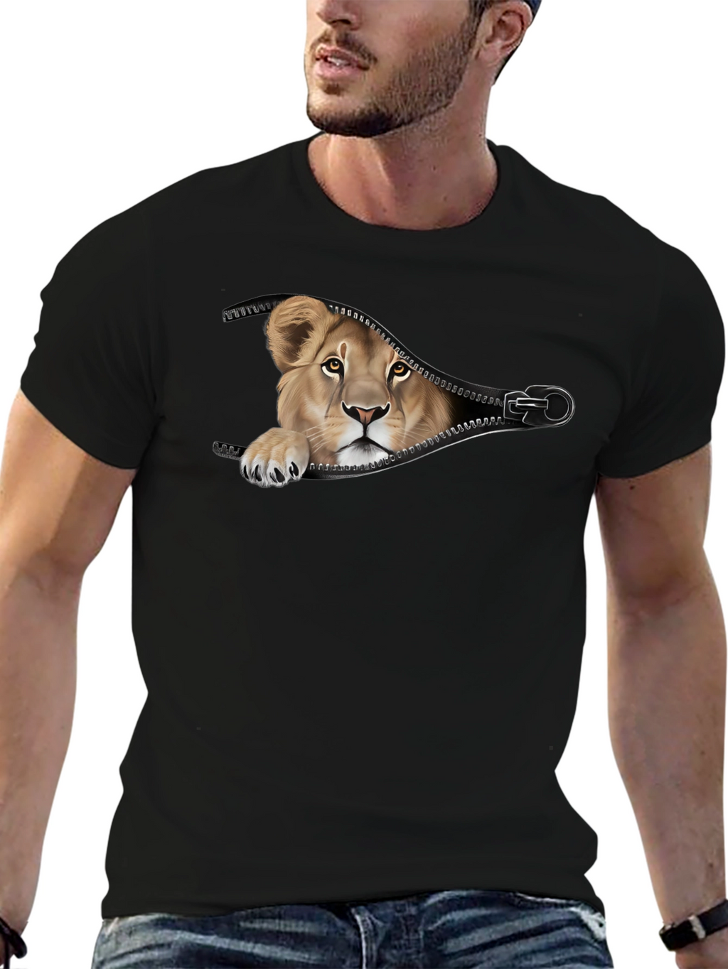 Lion Cub Zipper T-Shirt