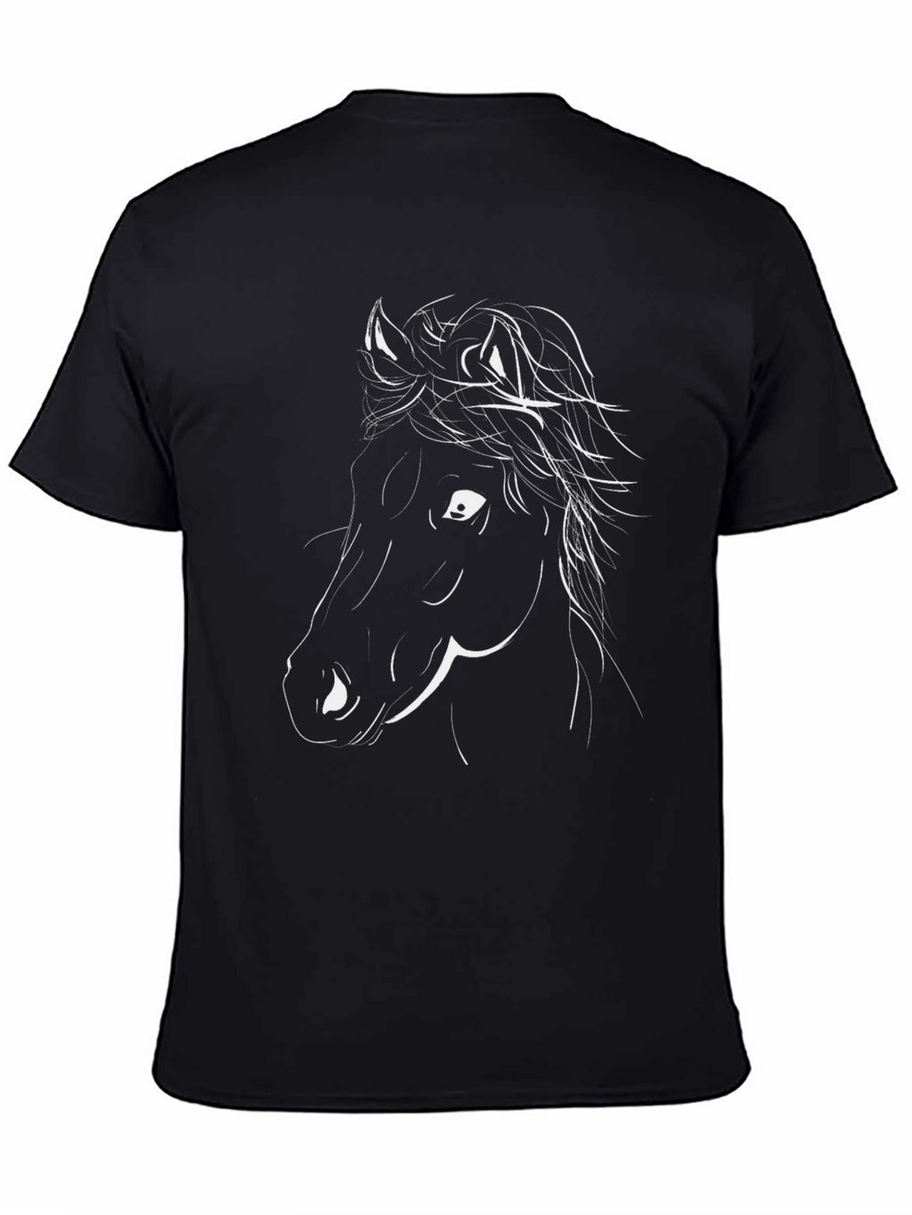 Horse Graphic Tee - Stylish Black T-Shirt