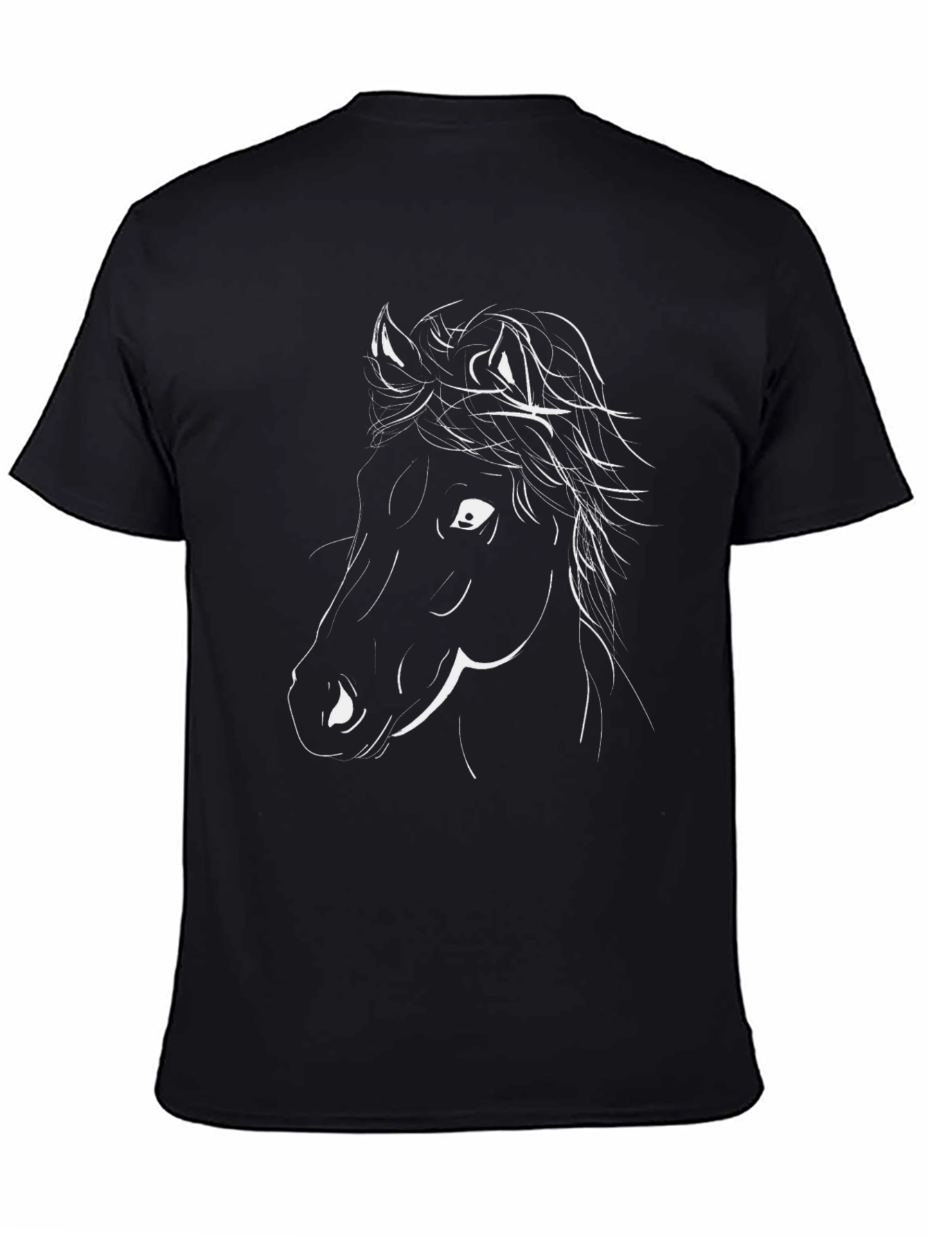 Horse Graphic Tee - Stylish Black T-Shirt