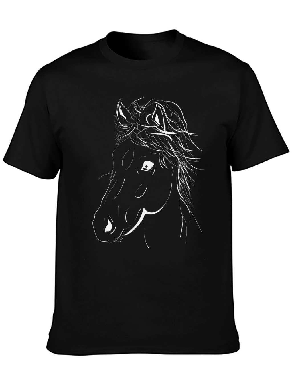 Horse Graphic Tee - Stylish Black T-Shirt