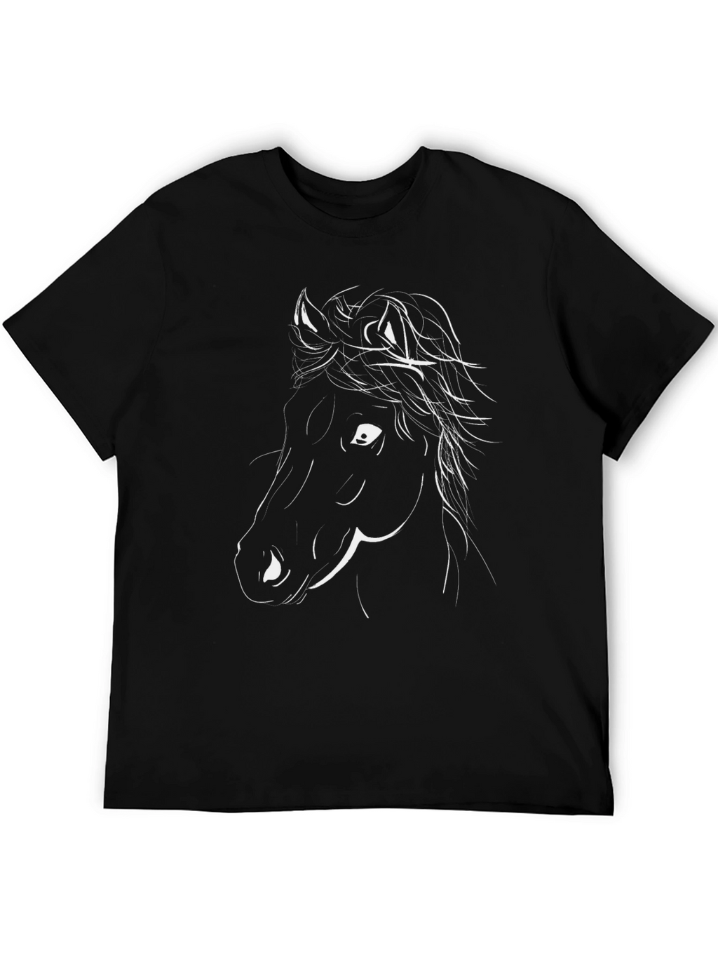 Horse Graphic Tee - Stylish Black T-Shirt