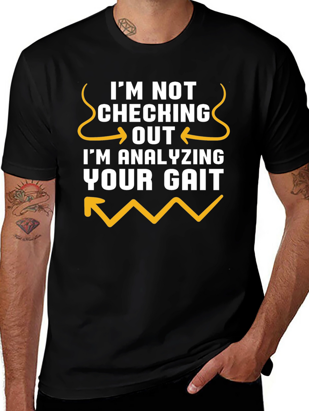 Analyzing Your Gait Funny Black Tee