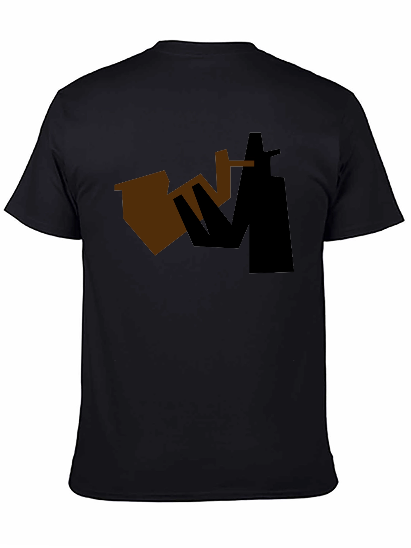 Abstract Sax Player Graphic Tee - Black