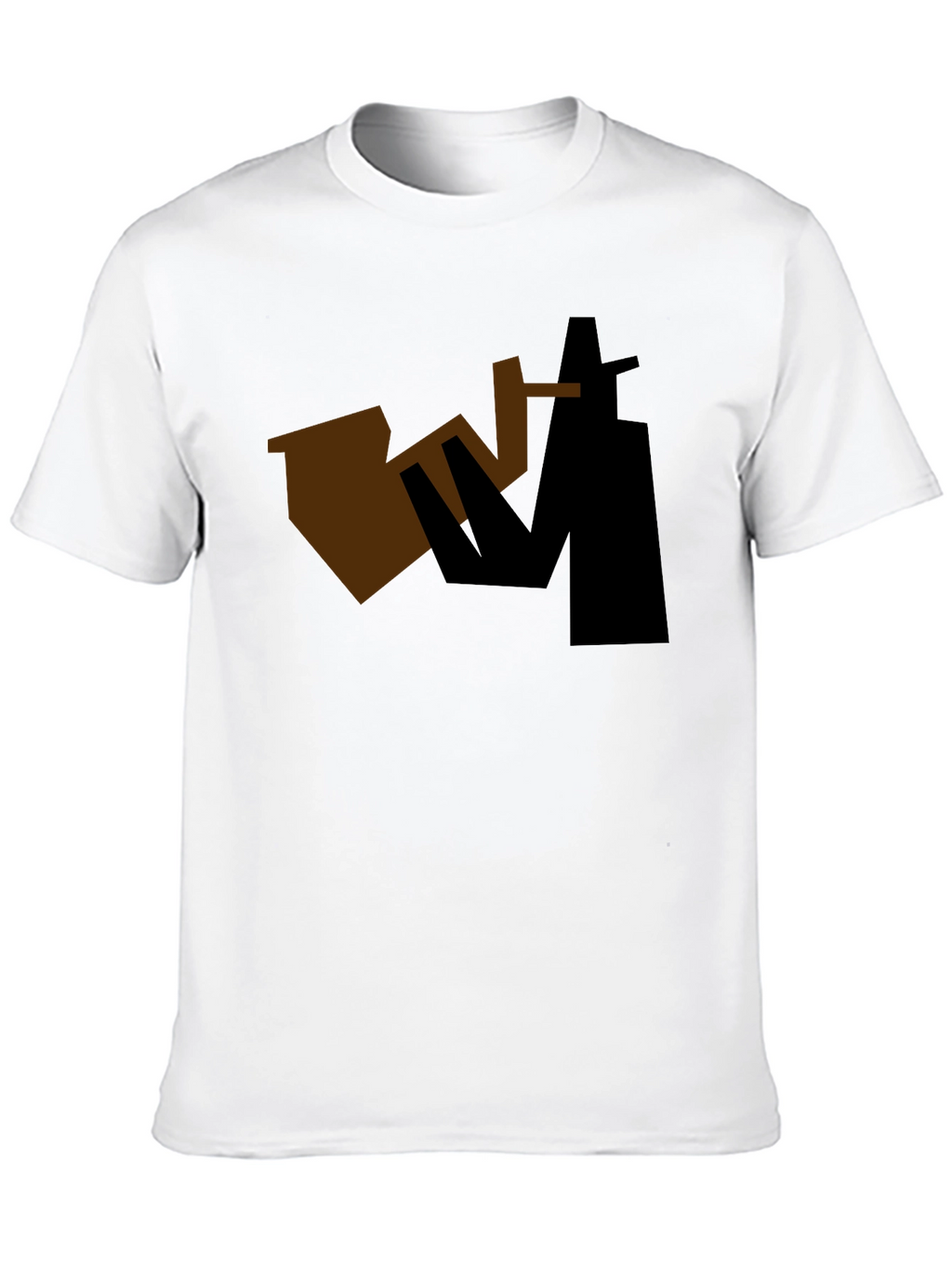 Abstract Sax Player Graphic Tee - Black