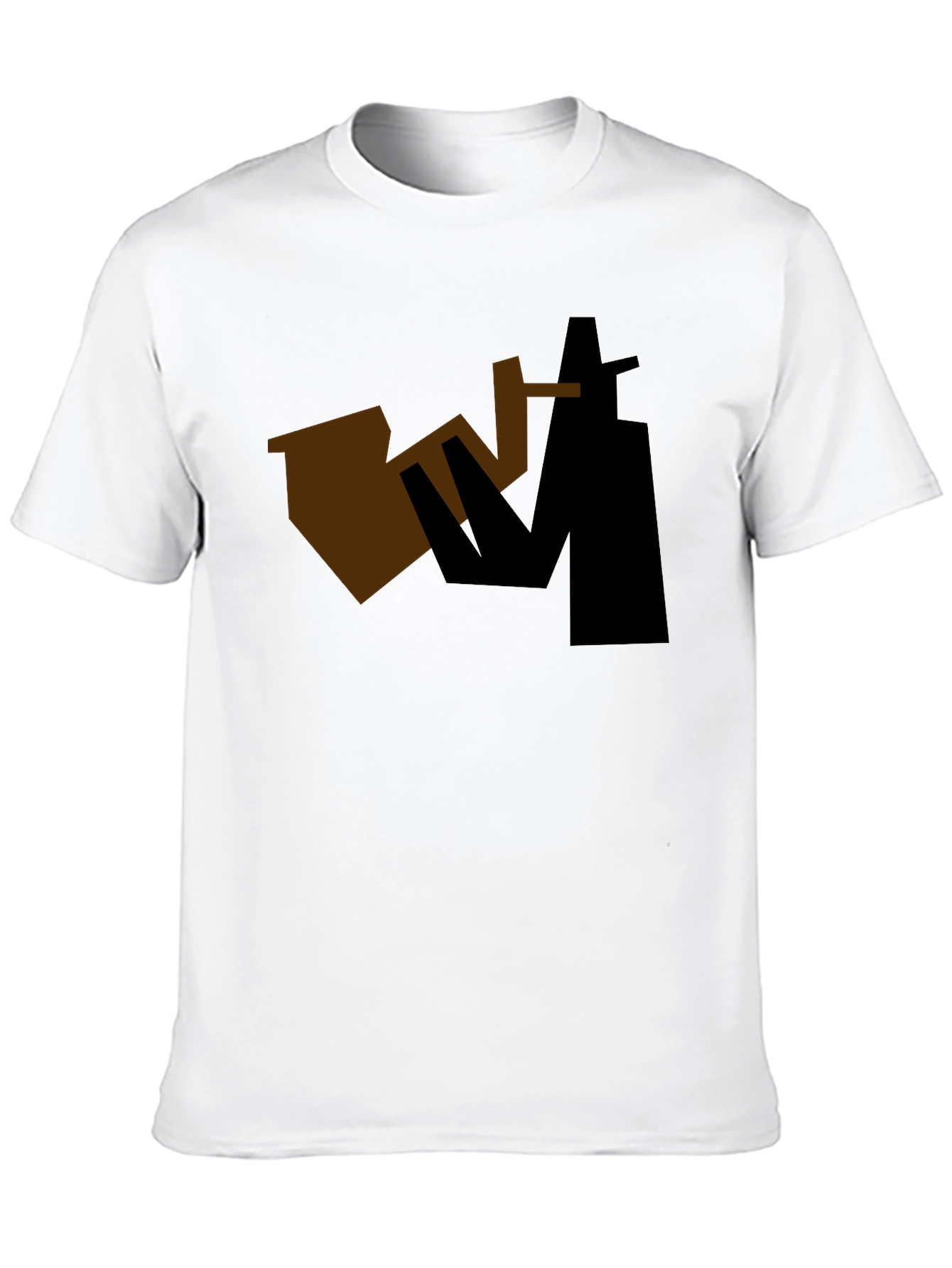 Abstract Sax Player Graphic Tee - Black