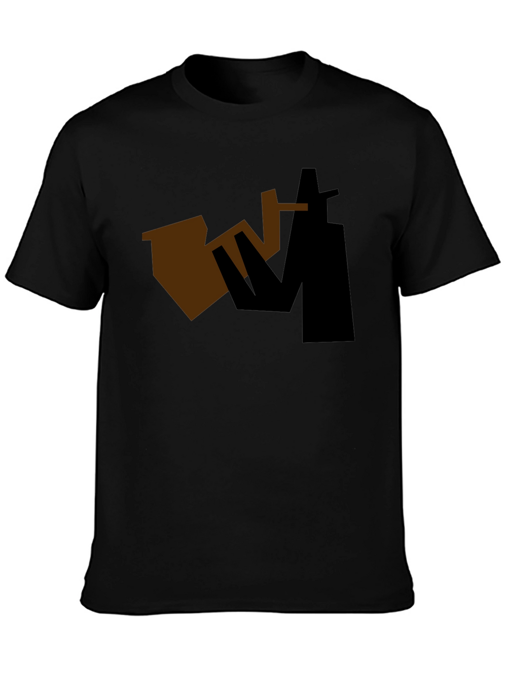 Abstract Sax Player Graphic Tee - Black