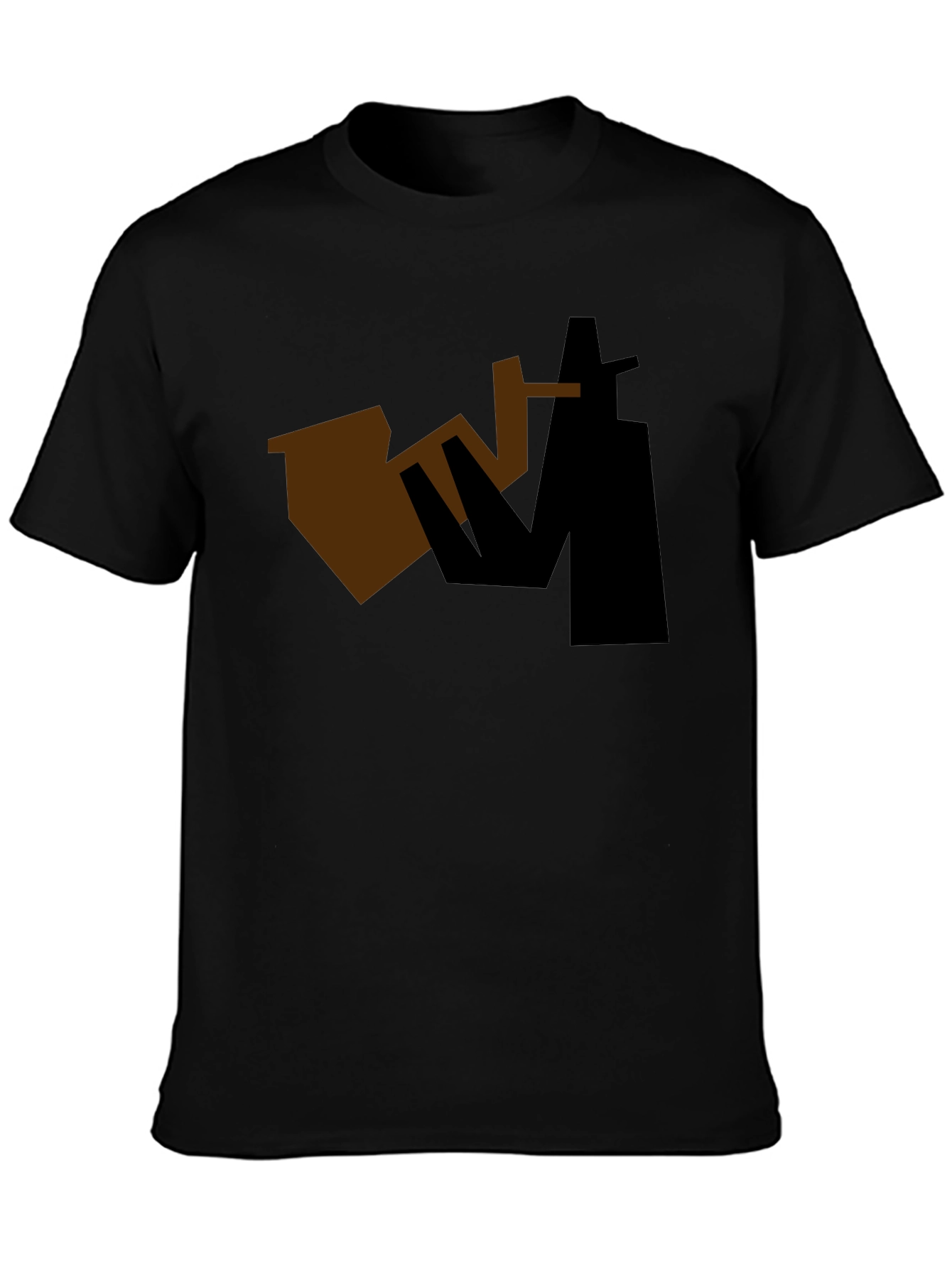 Abstract Sax Player Graphic Tee - Black