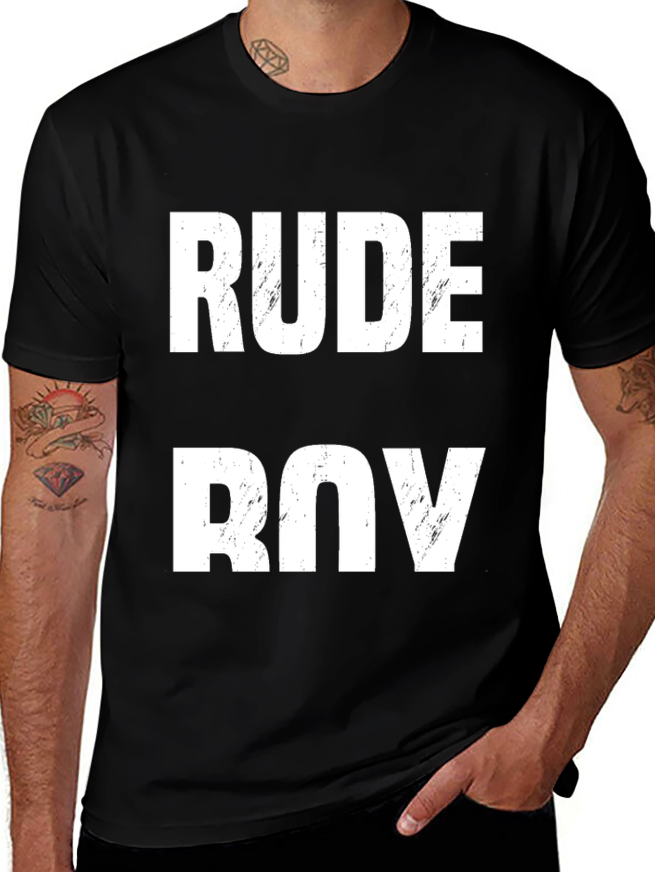RUDE BOY Graphic Tee - Bold Statement Shirt