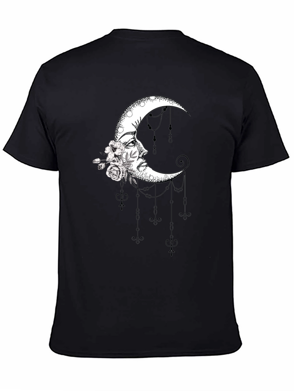 Moon Goddess Graphic T-Shirt - Stylish Black Tee