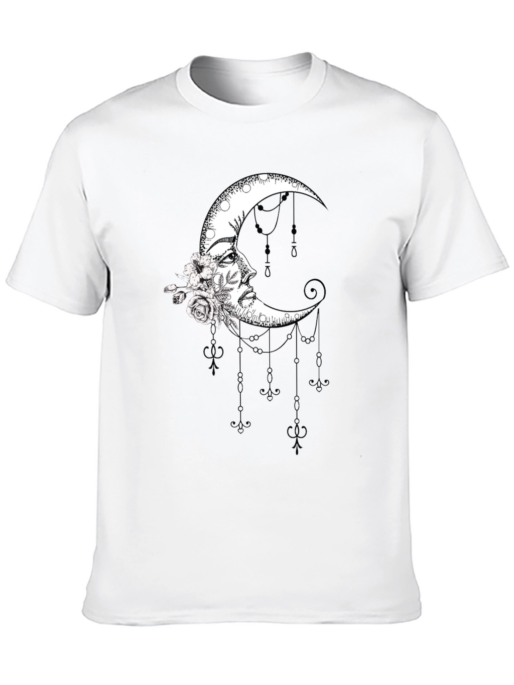 Moon Goddess Graphic T-Shirt - Stylish Black Tee