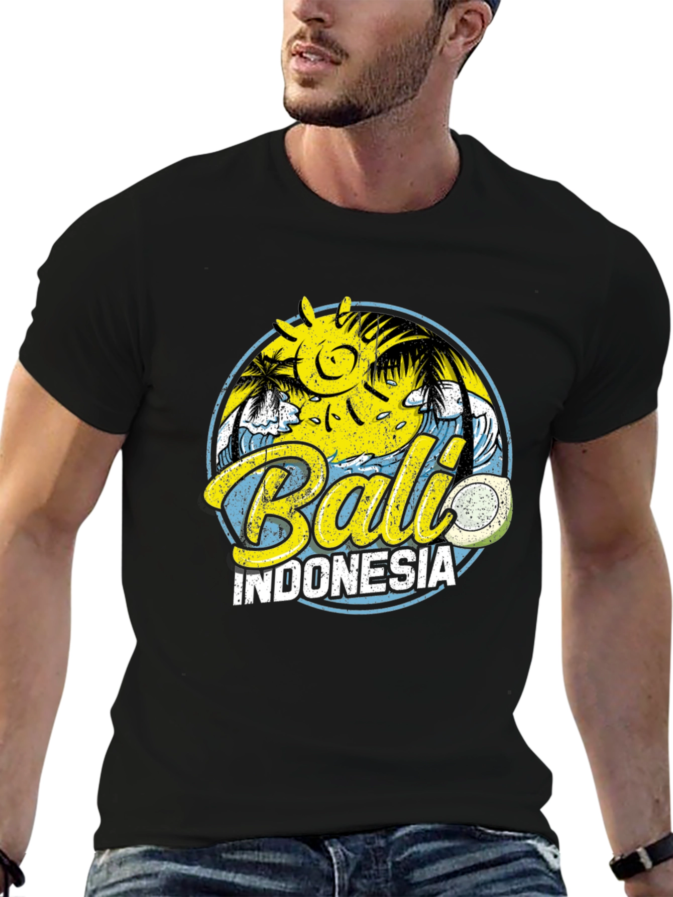 Bali Indonesia Graphic Tee - Island Vibes Black T-Shirt