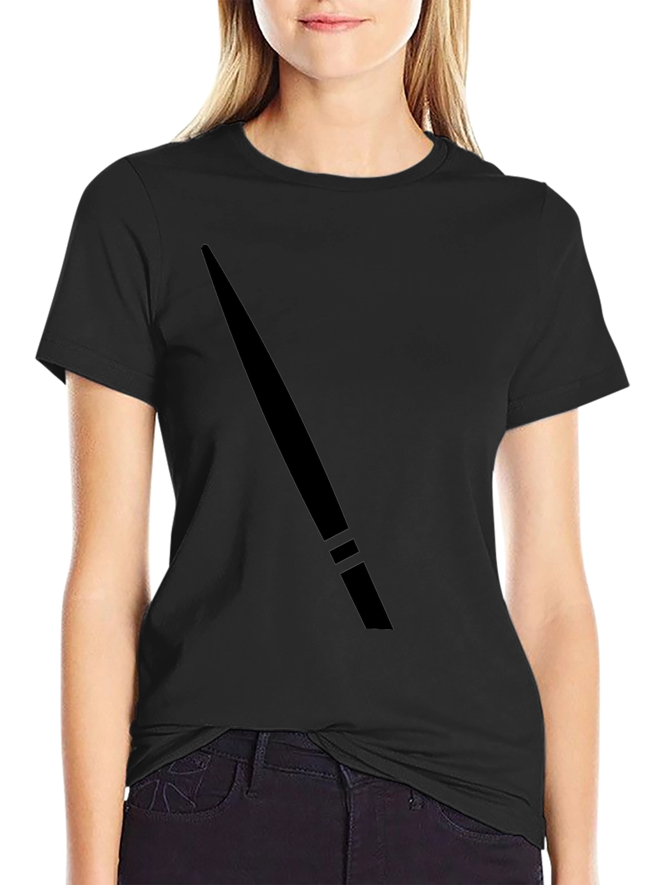 Minimalist Black Graphic Tee - Mens Casual T-Shirt
