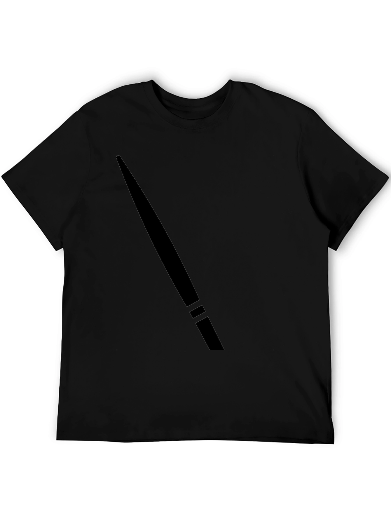 Minimalist Black Graphic Tee - Mens Casual T-Shirt