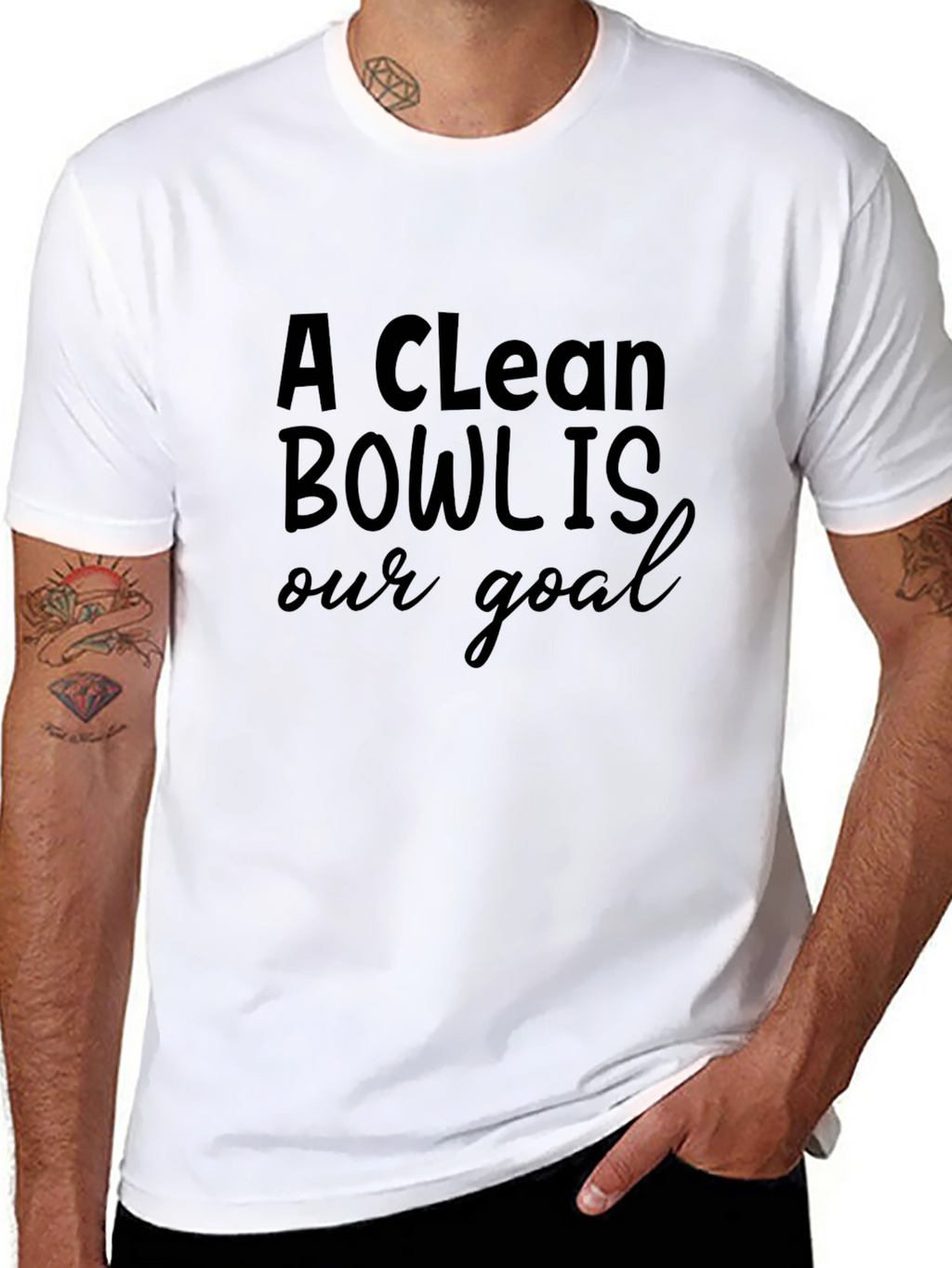 A Clean Bowl Is Our Goal Black T-Shirt