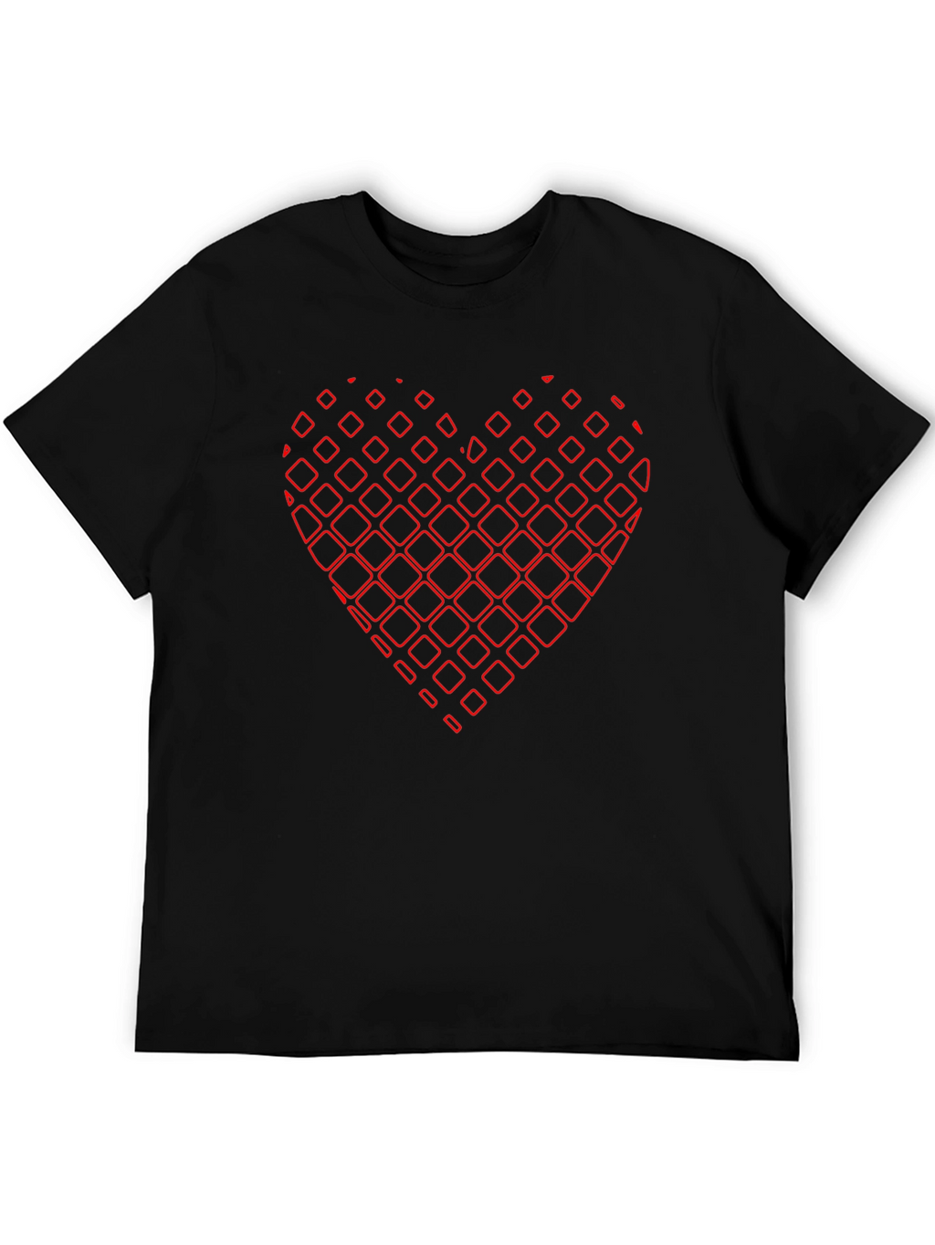 Abstract Heart Graphic Black Tee