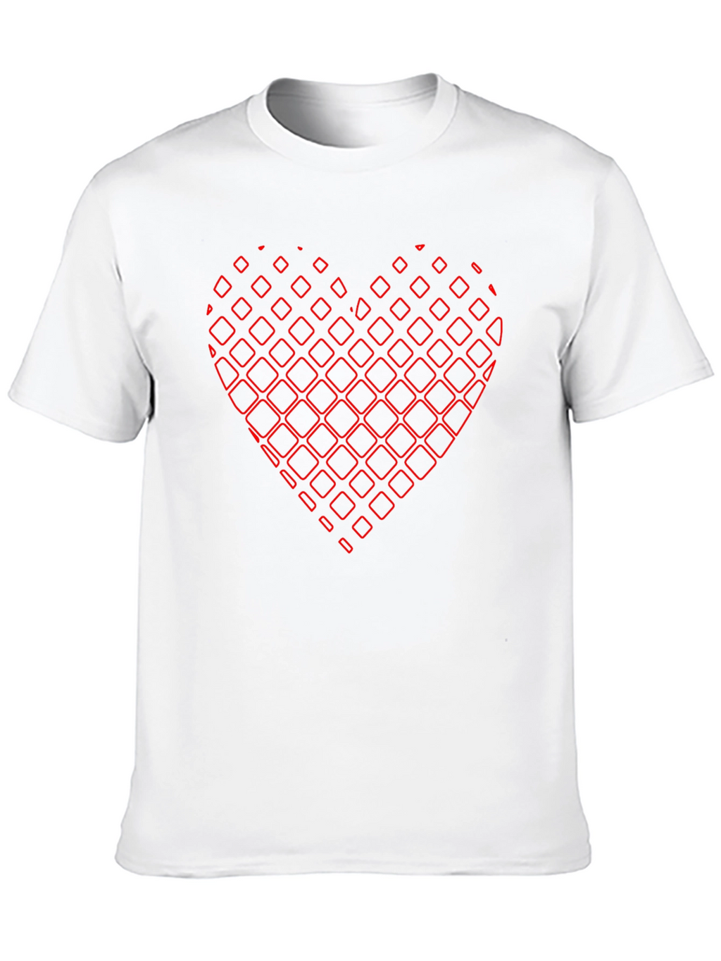 Abstract Heart Graphic Black Tee