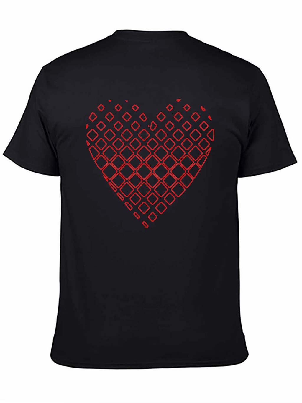 Abstract Heart Graphic Black Tee