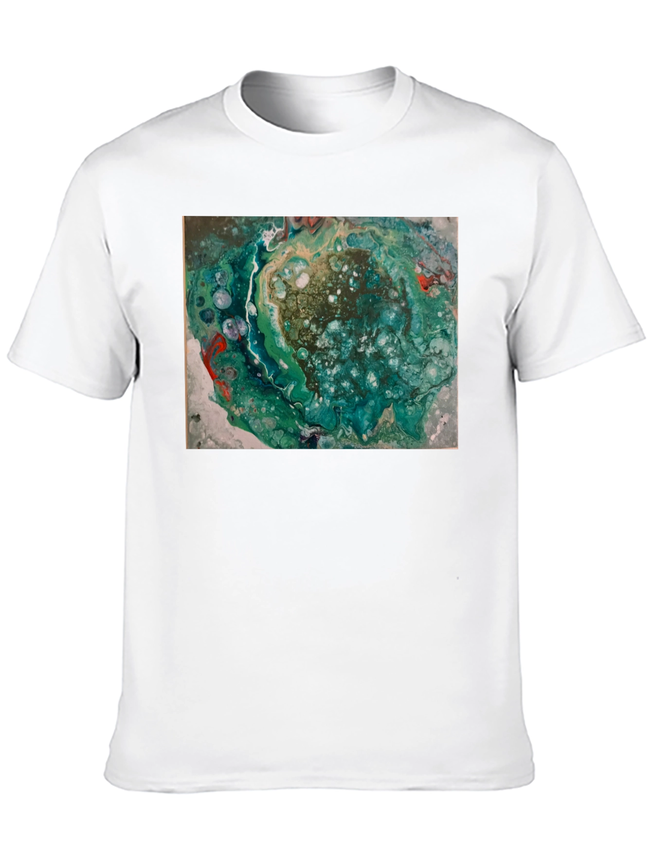 Abstract Swirl Graphic Print Black T-Shirt