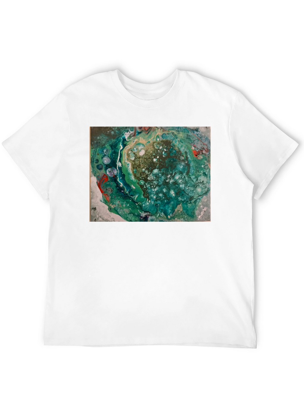 Abstract Swirl Graphic Print Black T-Shirt