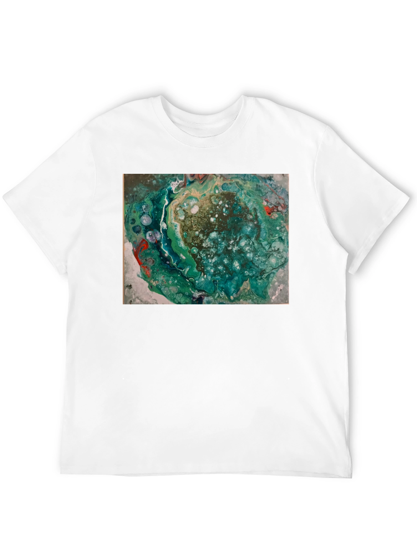 Abstract Swirl Graphic Print Black T-Shirt