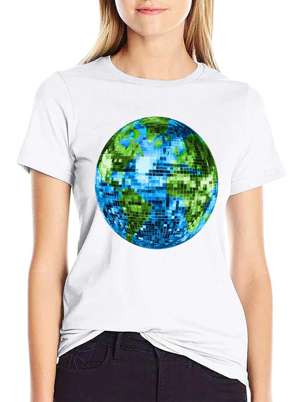 Retro Earth Disco Ball Graphic T-Shirt