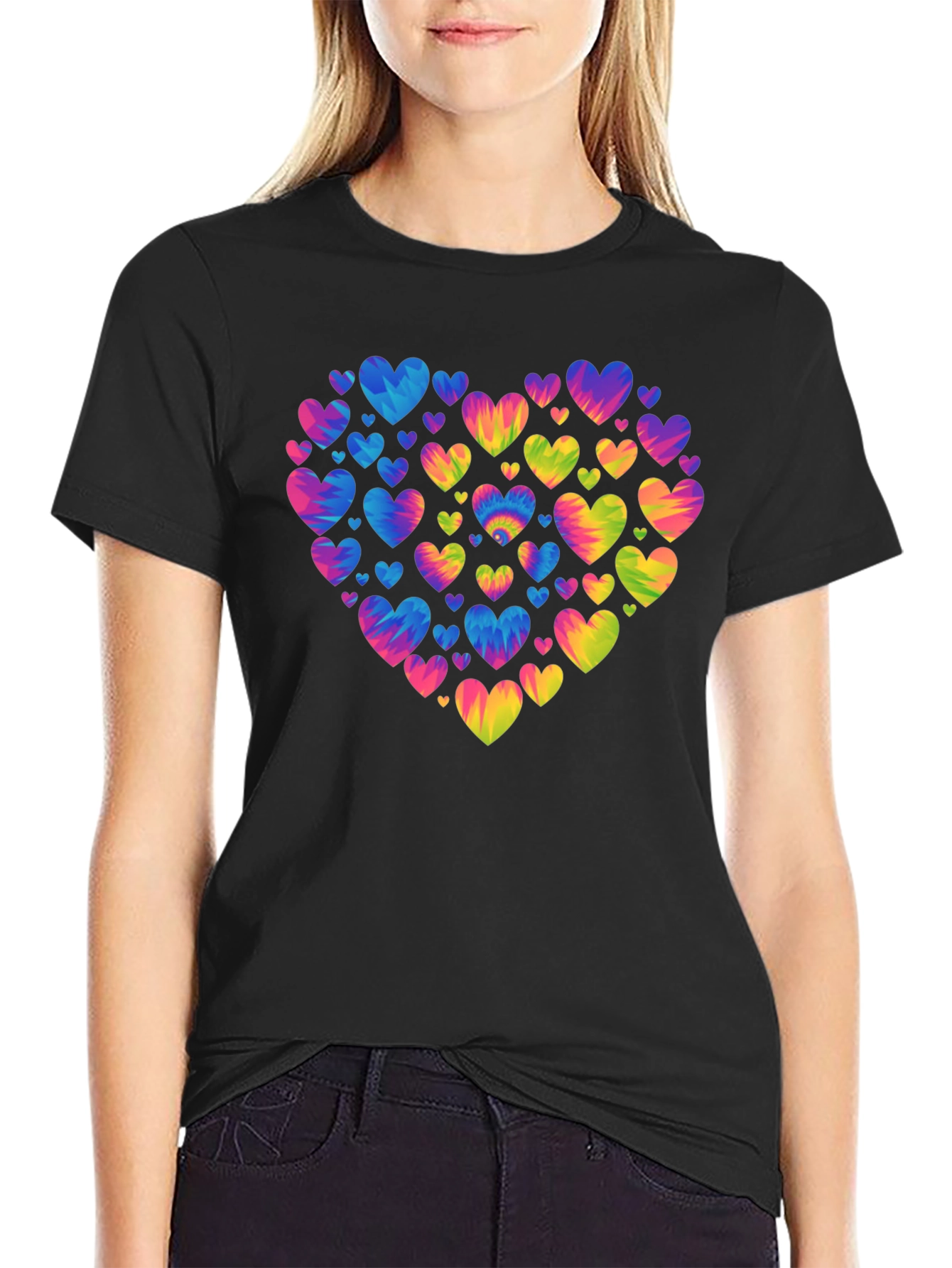 Tie Dye Heart T-Shirt - Colorful Love