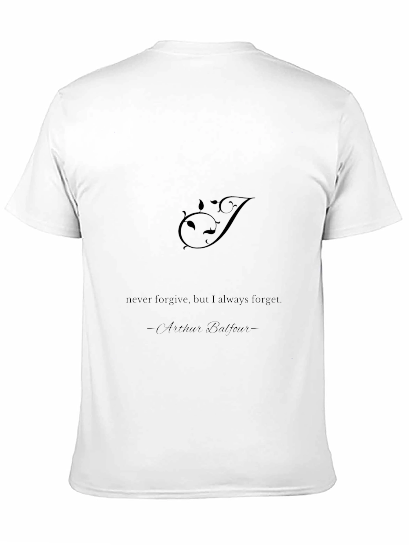 Mens Black Graphic Tee - Arthur Balfour Quote