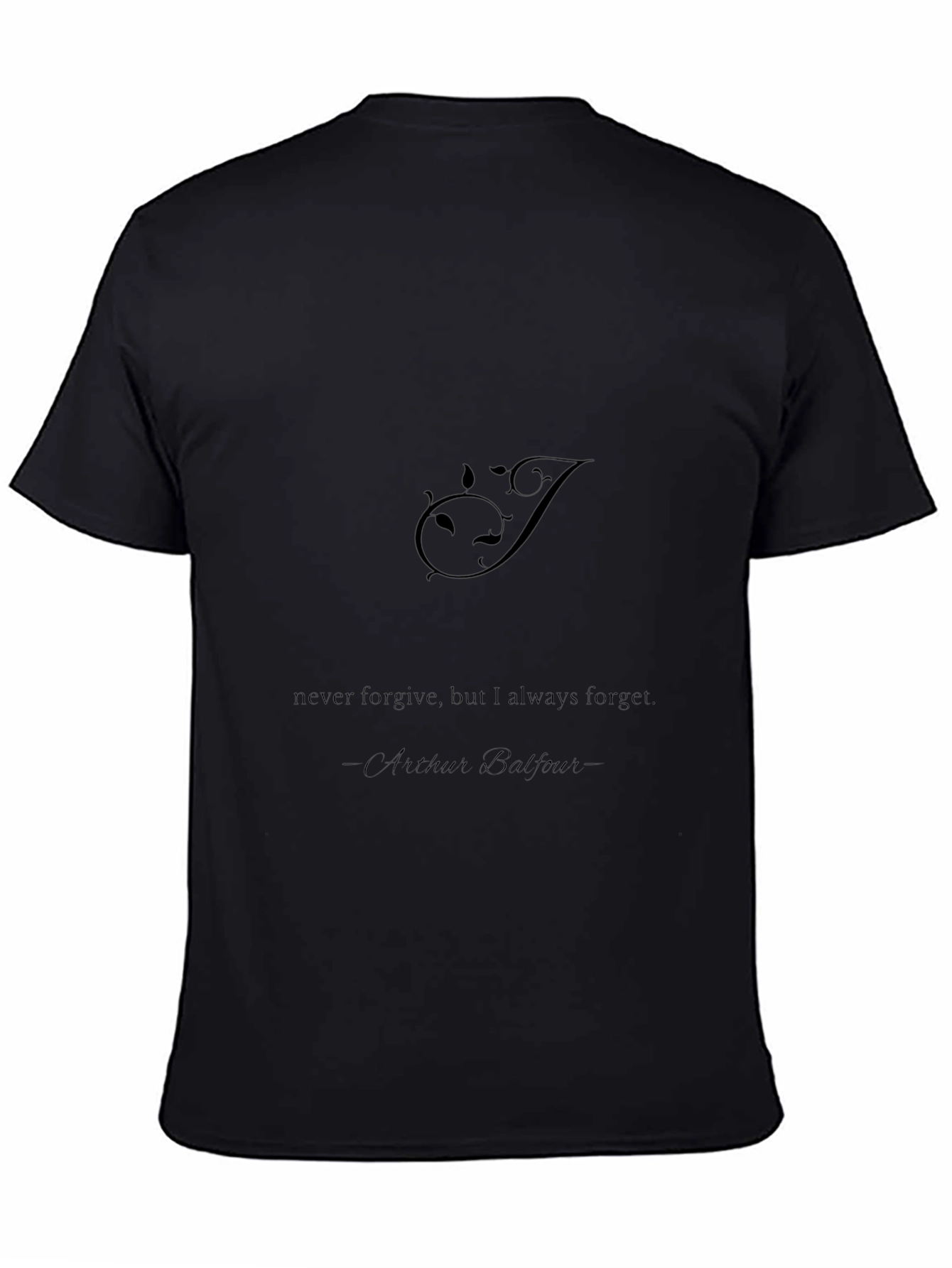 Mens Black Graphic Tee - Arthur Balfour Quote