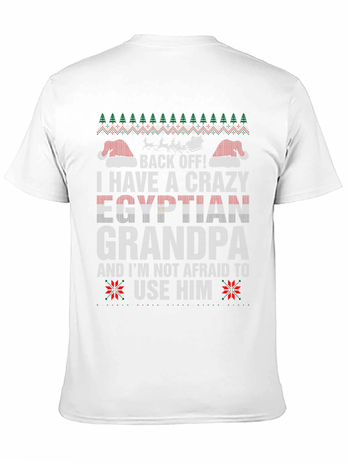 Crazy Egyptian Grandpa Ugly Christmas T-Shirt