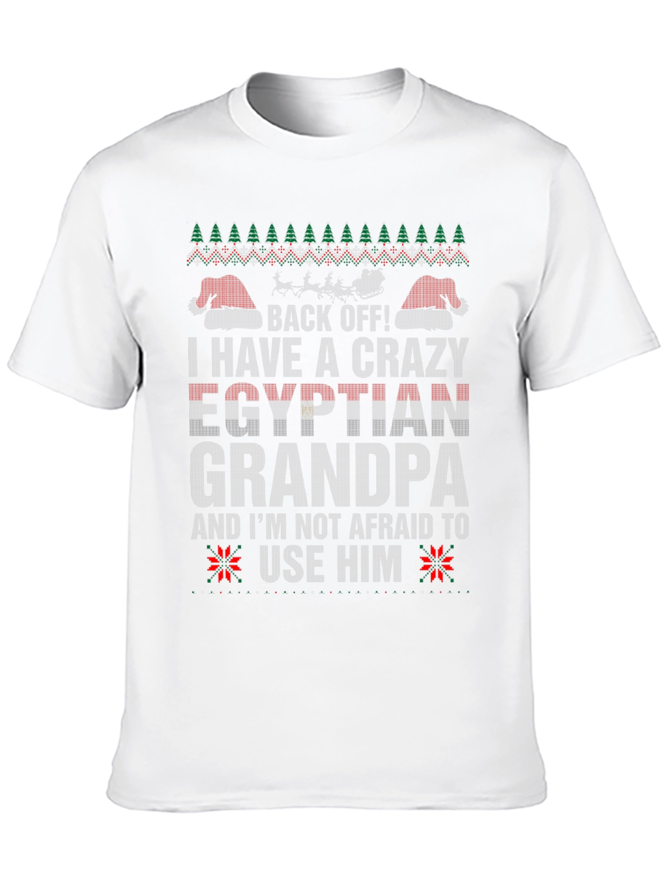 Crazy Egyptian Grandpa Ugly Christmas T-Shirt